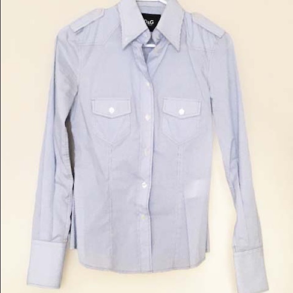 D&G Pinstripe Fitted Pocket Shirt - Picture 2 of 14